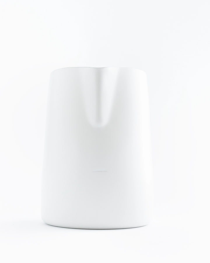 WPM 450ml Matt White Milk Pitcher (Round - Handleless)
