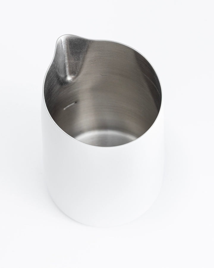 WPM 450ml Matt White Milk Pitcher (Round - Handleless)