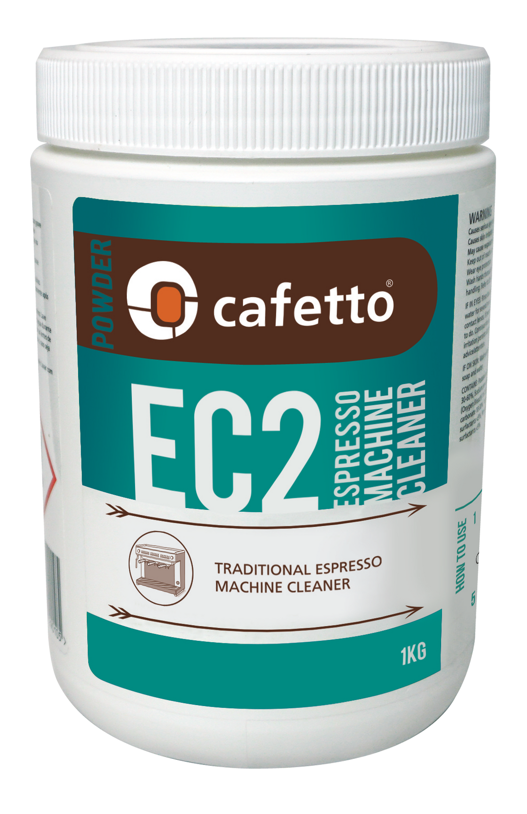 Cafetto® EC2 Espresso Machine Cleaner – 1kg | Biodegradable, Odour-Free Coffee Machine Cleaning Powder