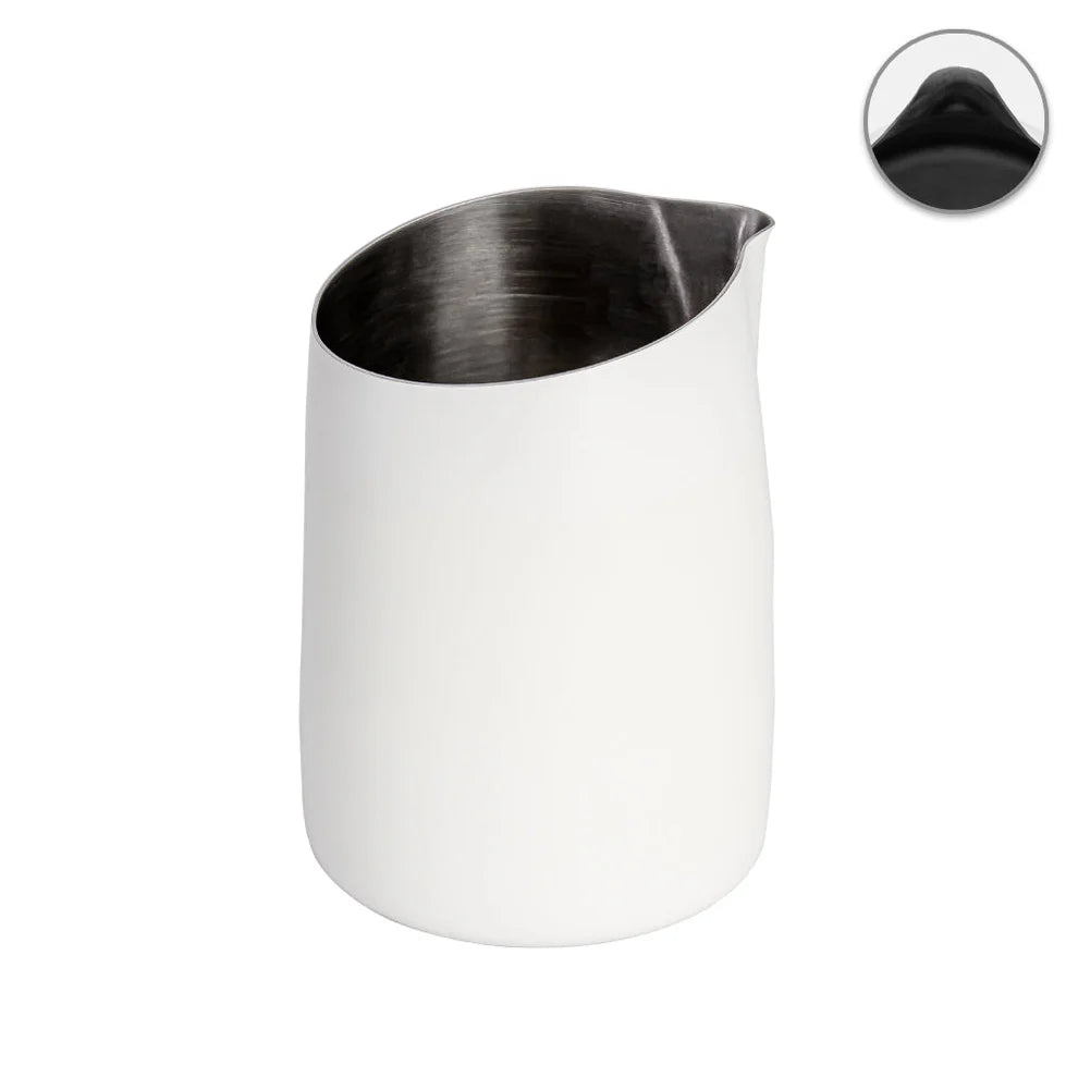 WPM 450ml Matt White Milk Pitcher (Round - Handleless)