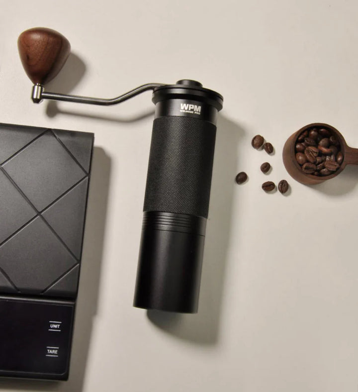 WPM Precision Manual Coffee Grinder - 38mm Stainless Steel Conical Burr