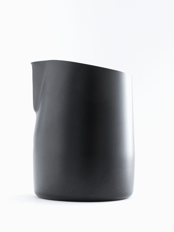 WPM 450ml Black Milk Pitcher (Round - Handleless)