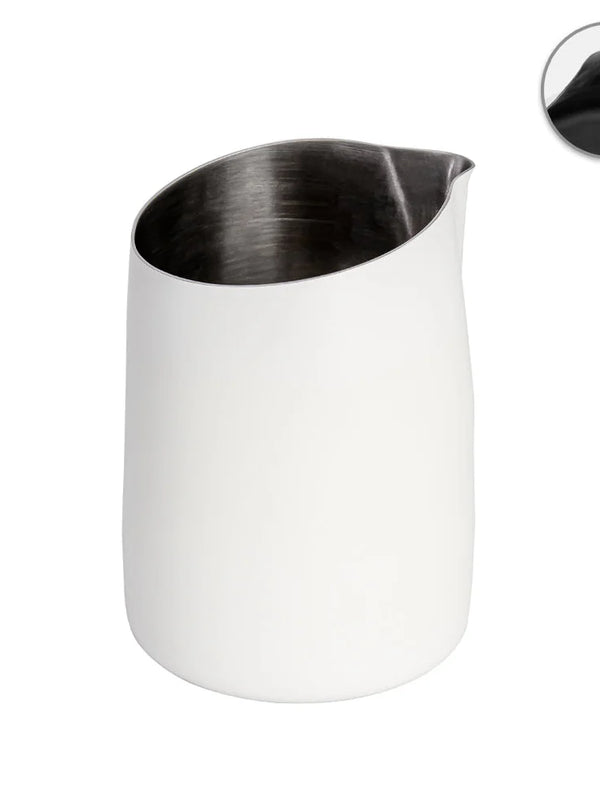 WPM 450ml Matt White Milk Pitcher (Round - Handleless)