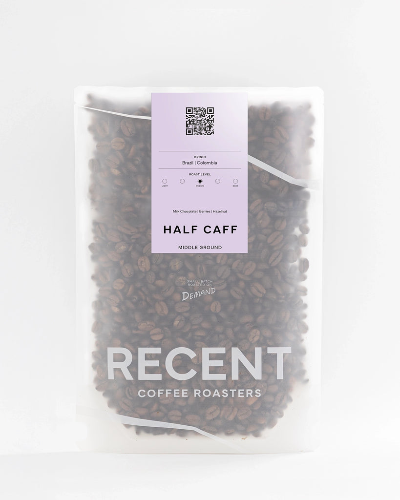 RECENT | Coffee | Half Caff – Recent Beans