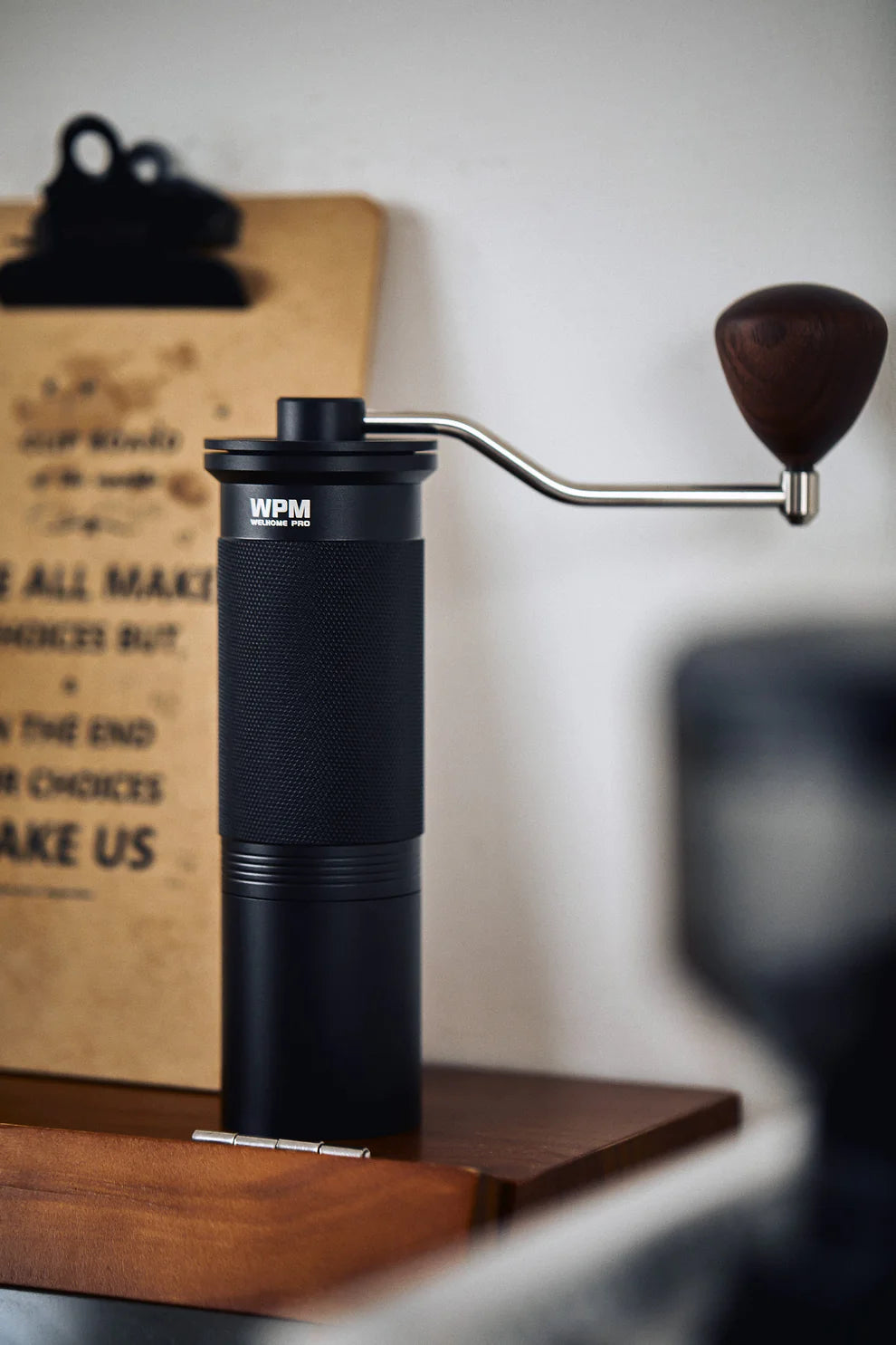WPM Precision Manual Coffee Grinder - 38mm Stainless Steel Conical Burr