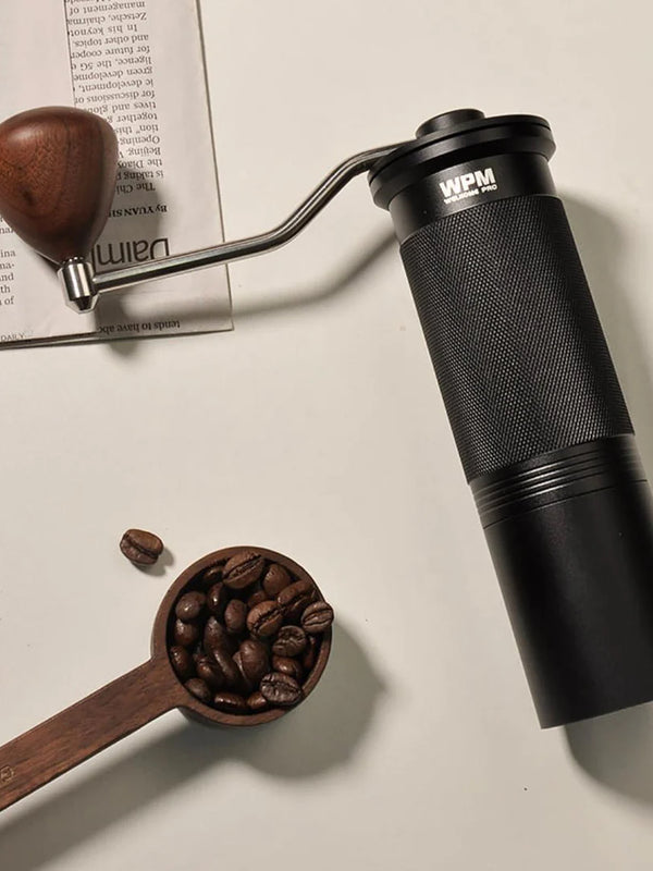 WPM Precision Manual Coffee Grinder - 38mm Stainless Steel Conical Burr
