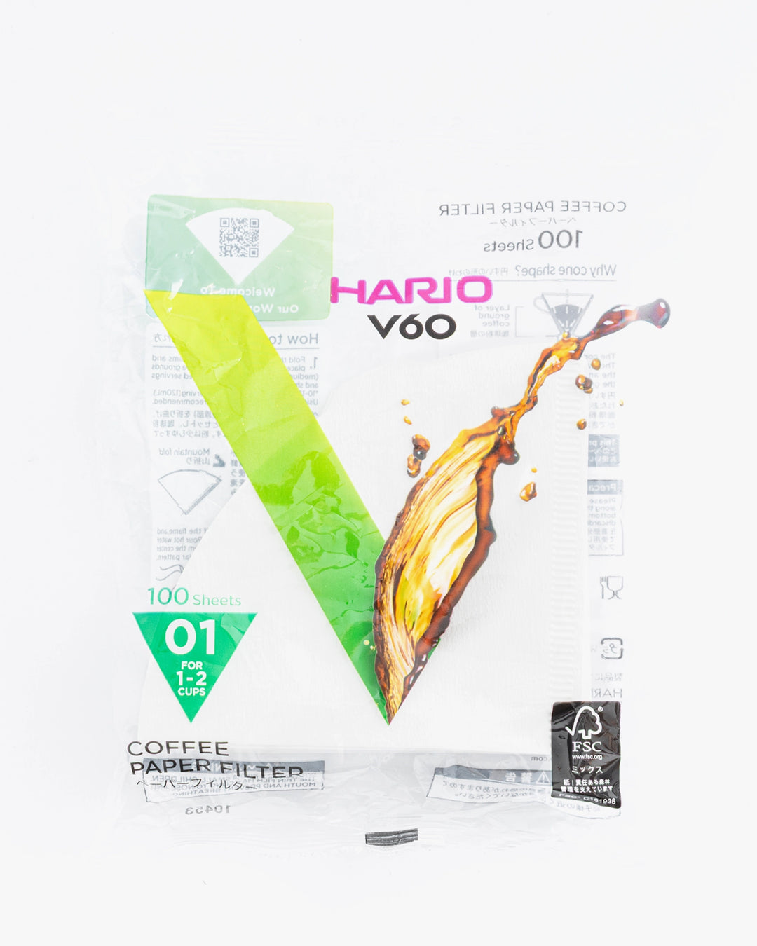 Hario V60 Coffee Filter Papers - White