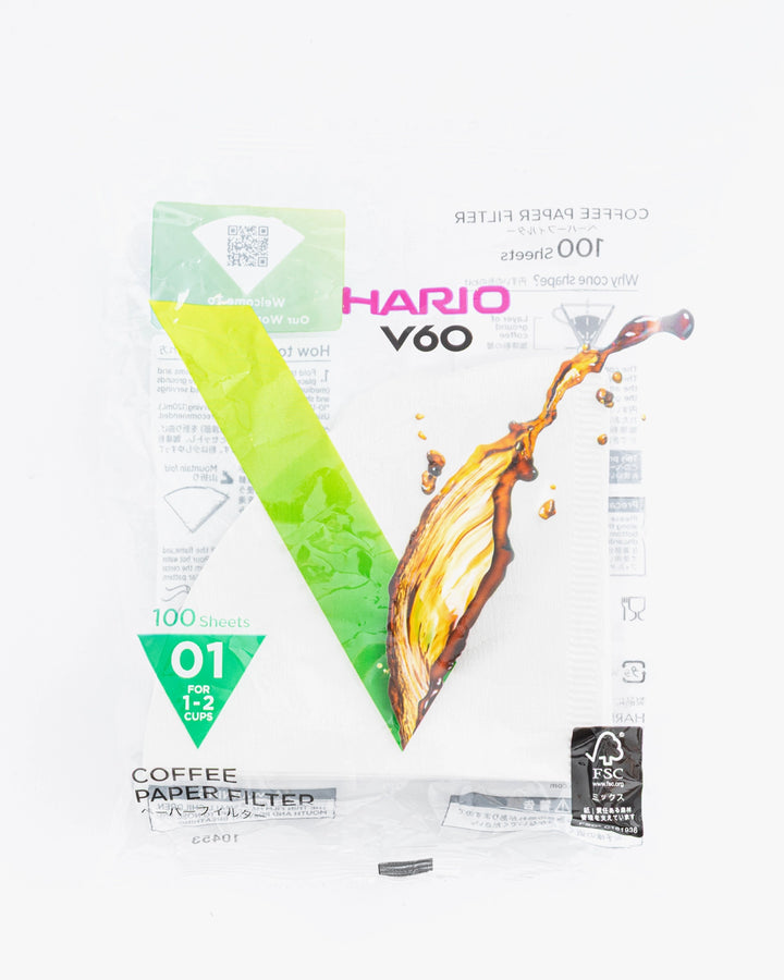 Hario V60 Coffee Filter Papers - White