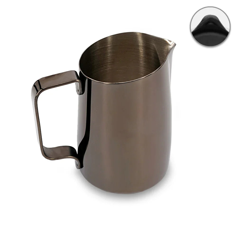 WPM 450ml Titanium Black Milk Pitcher (Round)