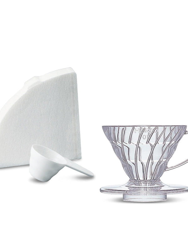 Hario V60 Coffee Dripper Set Transparent (Size 01)