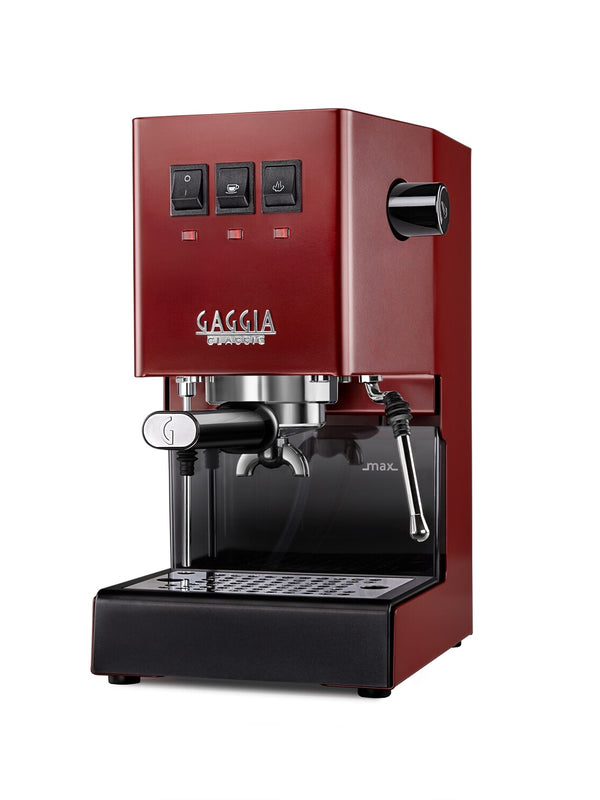 Gaggia Classic 2023 Evo 240V | Manual Espresso Coffee Machine - Cherry Red