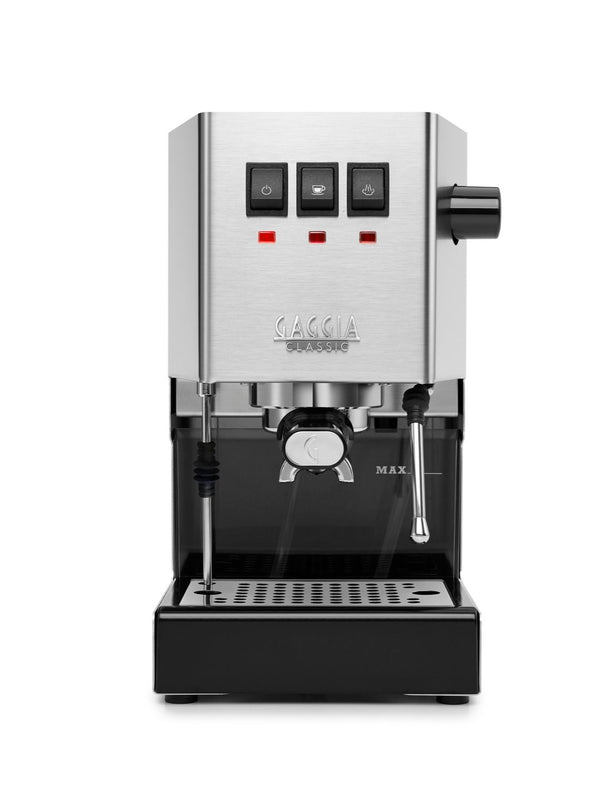 Gaggia Classic 2023 Evo 240V | Manual Espresso Coffee Machine - Brushed Stainless Steel